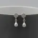 Silver Disc and Tear Drop Earrings 