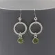 Peridot and Sterling Silver Circle Earrings