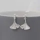 Silver Art Deco Fan Earrings