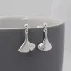 Silver Art Deco Fan Earrings