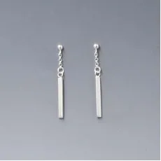 Silver Bar Earrings