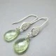 Green Amethyst and Sterling Silver  Earrings