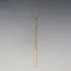 Gold  Lariat Bar Necklace 