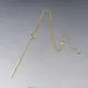 Gold Bar Lariat Necklace