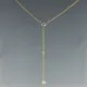 Simple Pearl Drop, Clear Crystal and Gold Vermeil  Lariat Necklace