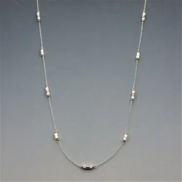Rose Gold and Silver Necklace