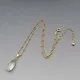 Crystal Quartz Pendant Necklace Gold
