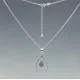 Amethyst Pear and Sterling Silver Surround Necklace