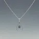 Amethyst Pear and Sterling Silver Surround Necklace