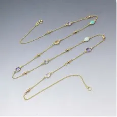 Long Multi Gemstone Necklace