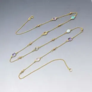 Long Multi Gemstone Necklace