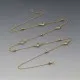  Long Clear Quartz Necklace in Gold