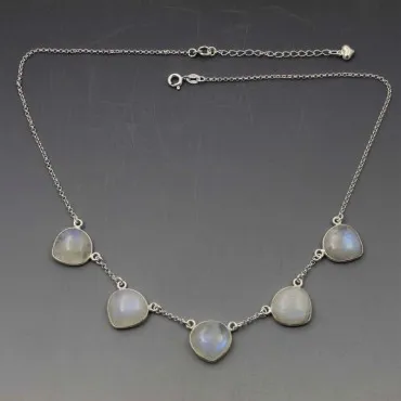 Moonstone Necklace Silver 