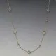 Long Clear Quartz Necklace in Gold