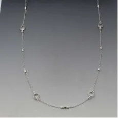  Clear Quartz and Sterling Silver Long Necklace