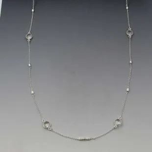  Clear Quartz and Sterling Silver Long Necklace