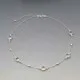 Silver Crystal Quartz Station Necklace