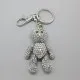 Butler and Wilson Silver Crystal Teddy Bear Key Ring