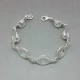 Beautiful Blue Oval Moonstone and Sterling Silver Bracelet