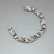 C A Christensen Denmark Silver Flower Bracelet