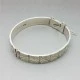 Vintage Modernist 1974 Sterling Silver Circle Bracelet