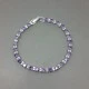 Amethyst and Clear Crystal Sterling Silver Tennis Bracelet
