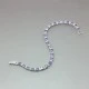 Amethyst and Clear Crystal Sterling Silver Tennis Bracelet