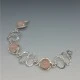 PERLI Rose Quartz and 800 Silver Bracelet