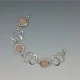 PERLI Rose Quartz and 800 Silver Bracelet