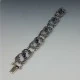 Amethyst and 835 Silver Floral Bracelet