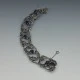 Amethyst and 835 Silver Floral Bracelet
