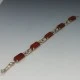 Art Deco Style Carnelian and 830 Silver Bracelet