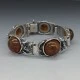 PERLI Germany Amber and Sterling Silver Bracelet