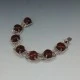 Art Deco Amber and Sterling Silver Link Bracelet