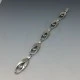 Sten and Laine Oval Silver Links and Rock Crystal Bracelet