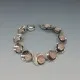 NE FROM Modernist Rose Quartz  and Silver Bracelet