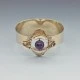 TEKA , Germany, Modernist Amethyst and Silver Bangle