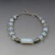 Czech Opalite Glass Beads and Sterling Silver Bracelet