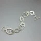 Textured Sterling Silver Oval Llinks Bracelet
