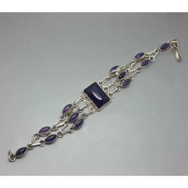 Beautiful Quality Multi Amethyst Link Bracelet