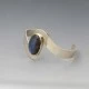 Labradorite and Sterling Silver Bangle