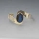 Labradorite and Sterling Silver Bangle