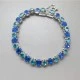 Aquamarine and Blue Crystal Vintage Bracelet