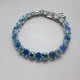 Aquamarine and Blue Crystal Vintage Bracelet
