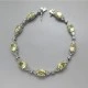 Citrine and Clear Crystal Sterling Silver Tennis Bracelet