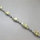 Citrine and Clear Crystal Sterling Silver Bracelet