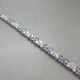 Blue and Clear Crystal Sterling Silver Bracelet