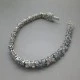 Blue and Clear Crystal Sterling Silver Bracelet