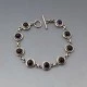 Amethyst  and Silver Disc Bracelet