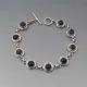 Amethyst  and Silver Disc Bracelet